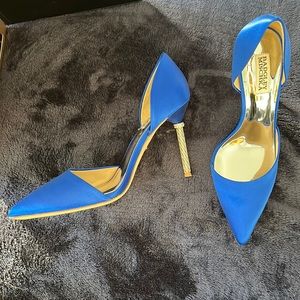 Badgley Mischa Ozara II Blue Satin Heels - Brand New